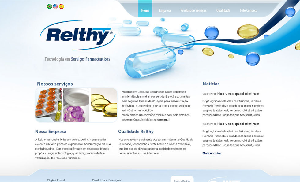 Relthy – Site Institucional com CMS