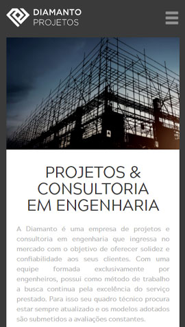 Site Mobile Diamanto Projetos