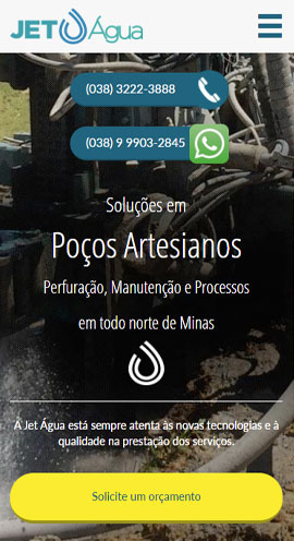 Site Mobile Jet Água – Poços Artesianos