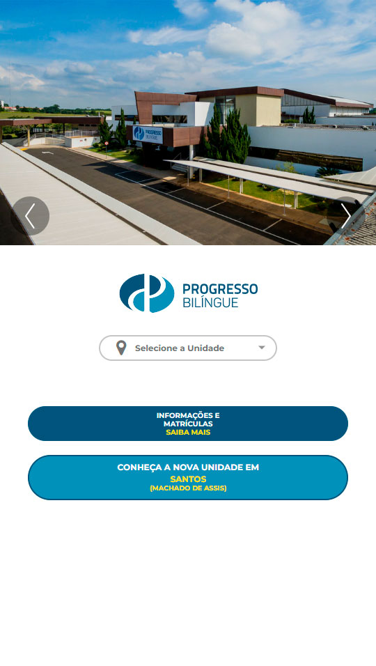 Site Mobile Colégio Progresso