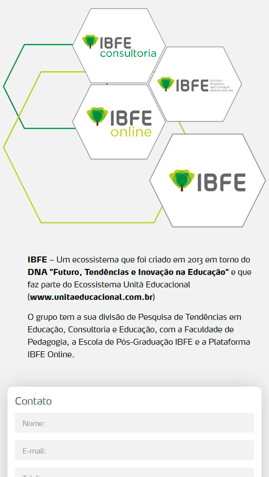 Site Mobile IBFE – Ecossistema